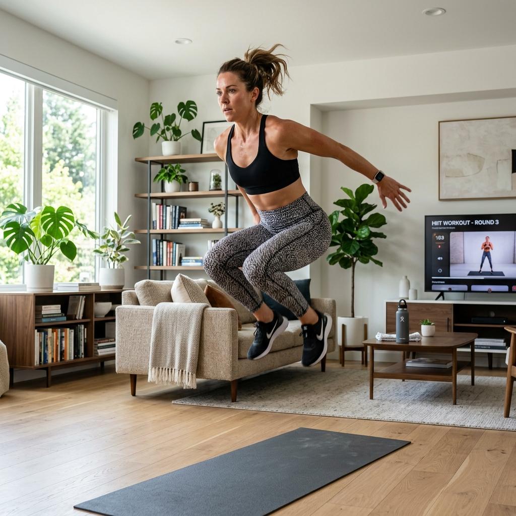 HIIT en casa: entrenamiento de alta intensidad para personas ocupadas